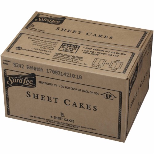 Sara Lee Iced Banana Sheet Cake, 75 Ounce -- 4 per case Perspective: left