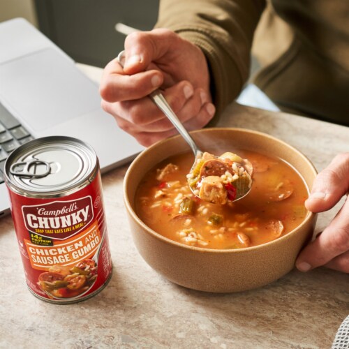 Campbell's® Chunky® Grilled Chicken & Sausage Gumbo Perspective: left