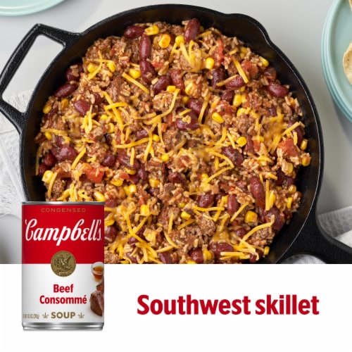 Campbell's Condensed Beef Consomme Perspective: left