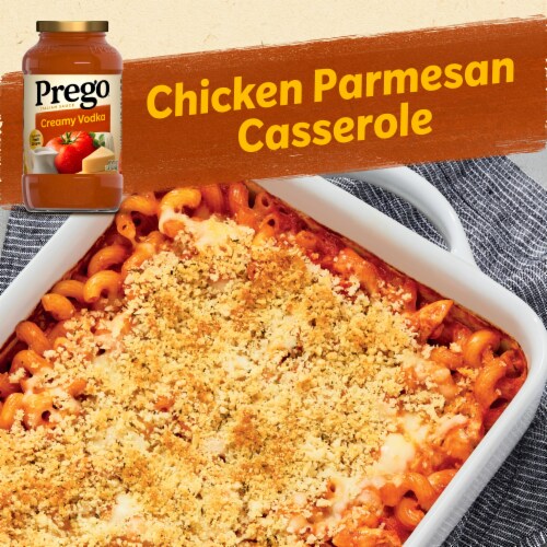Prego® Creamy Vodka Pasta Sauce Case Perspective: left
