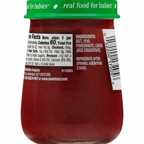 Beech-Nut Naturals Beets Pear & Pomegranate Stage 2 Baby Food Perspective: left