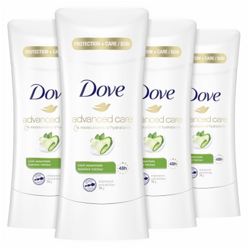 Dove Women 48-Hour Protection Advanced Care Cool Essentials Antiperspirant Deodorant Stick Perspective: left