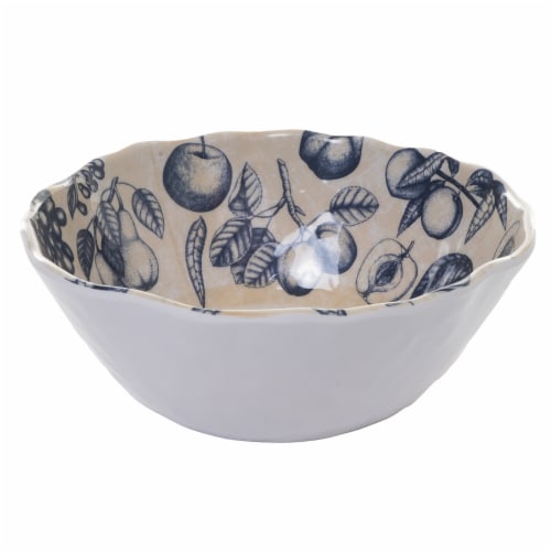 Stephan Roberts 16ct. Melamine Dinner Set. SKETCHED FRUIT Perspective: left