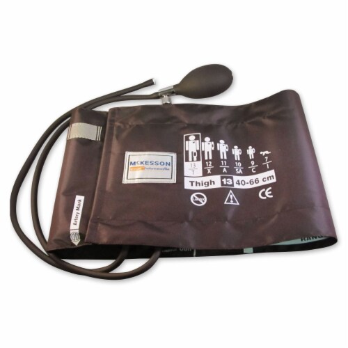 McKesson LUMEON Thigh Cuff Leg Reusable Blood Pressure Cuff and Bulb 1 per Box Perspective: left