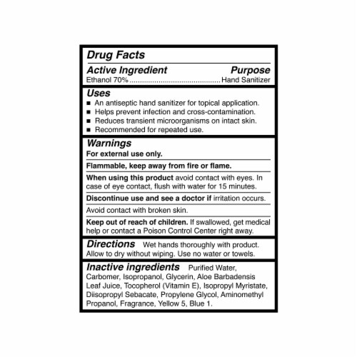 McKesson Premium Ethyl Alcohol Spring Water Scent Hand Sanitizer with Aloe 4 oz. Bottle 1 Ct Perspective: left