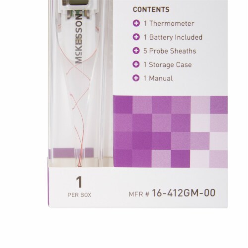 McKesson Oral & Rectal Digital Thermometer Stick Digital Display 16-412GM-00 1 Each Perspective: left