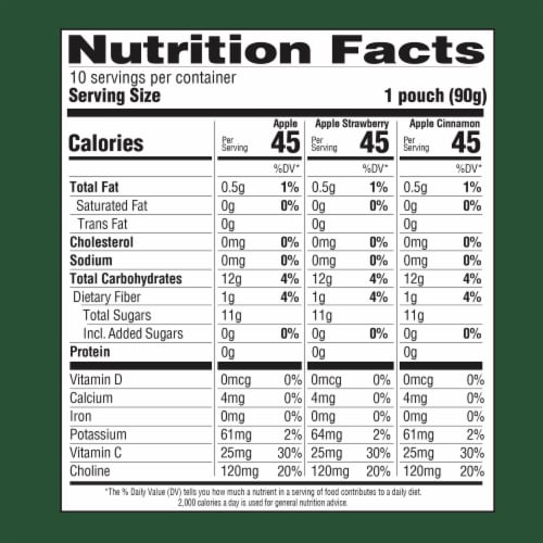 Brainiac Omega-3 Smart Applesauce Variety Pack, No Added Sugar, 10 Count Perspective: left