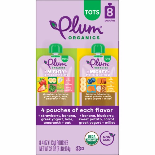 Plum® Organics Mighty Tots Baby Food Pouches Perspective: left