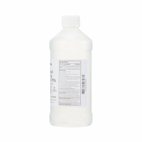 McKesson Antiseptic Isopropyl Alcohol 16 oz. Bottle Topical Liquid 70% Strength , 12 Ct Perspective: left