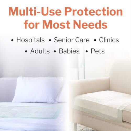 McKesson Super Underpads for Incontinence, Moderate Absorbency - 30 in x 36 in, 100 Ct Perspective: left
