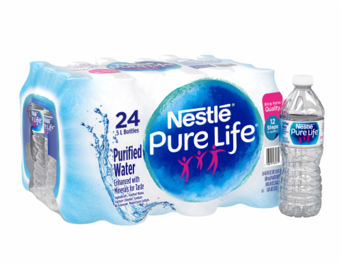 Pure Life Purified Water, 16.9 Fl Oz, Plastic Bottled Water (12 Pack)