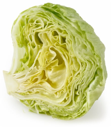 Organic Iceberg Lettuce Perspective: right
