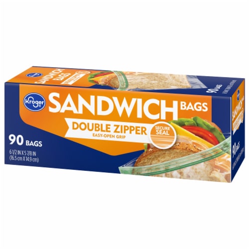 Kroger® Double Zipper Reclosable Sandwich Bags x 2 Perspective: right
