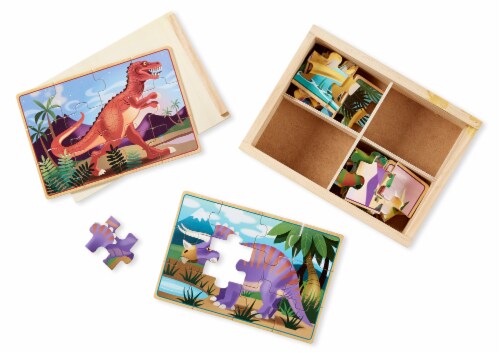 Melissa & Doug® Dinosaur Jigsaw Puzzles in a Box Perspective: right