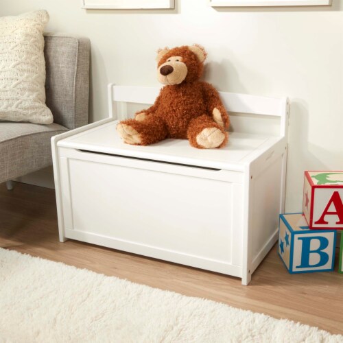 Melissa & Doug® Wooden Toy Chest - White Perspective: right