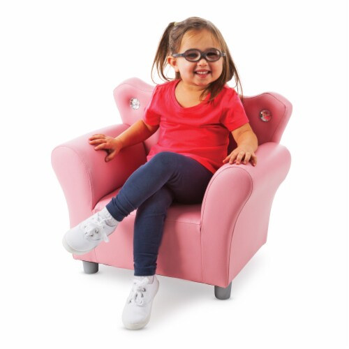 Melissa & Doug® Faux Leather Child's Crown Armchair - Pink Perspective: right