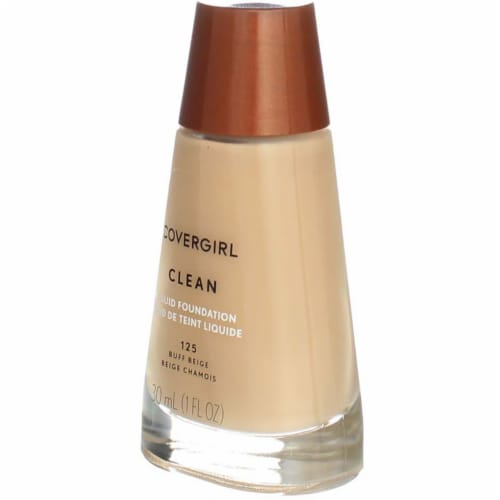 CoverGirl Clean 125 Buff Beige Normal Skin Liquid Foundation Perspective: right
