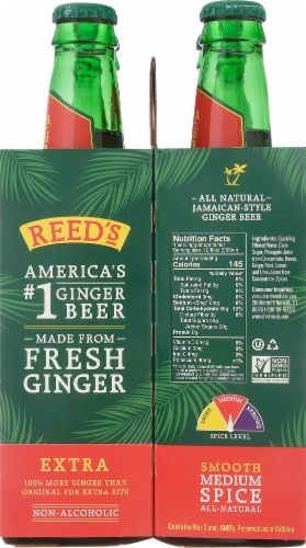 Reed's Extra Ginger Non-Alcoholic Beer Perspective: right