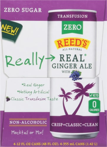 Reed’s Real Ginger Ale with Grapes Non-Alcoholic Mocktail or Mix Perspective: right