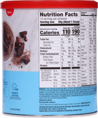 SlimFast® Original Rich Chocolate Royale Meal Replacement Shake Mix Perspective: right