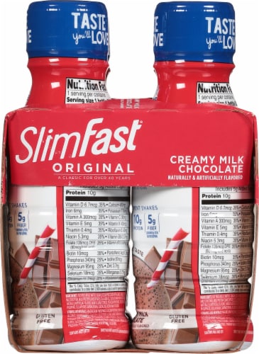 SlimFast Original Creamy Milk Chocolate Ready To Drink Meal Replacement Shakes Perspective: right