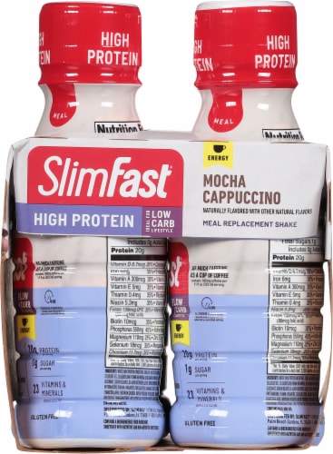 SlimFast® Advanced Energy Mocha Cappuccino Meal Replacement Shakes Perspective: right