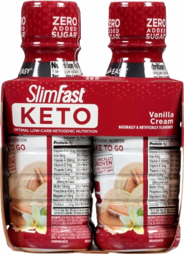 SlimFast® Keto Vanilla Cream Ready to Drink Meal Replacement Shakes Perspective: right