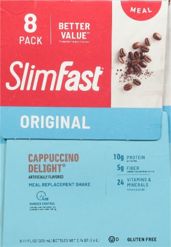 SlimFast Original Cappuccino Delight Meal Replacement Shakes Perspective: right