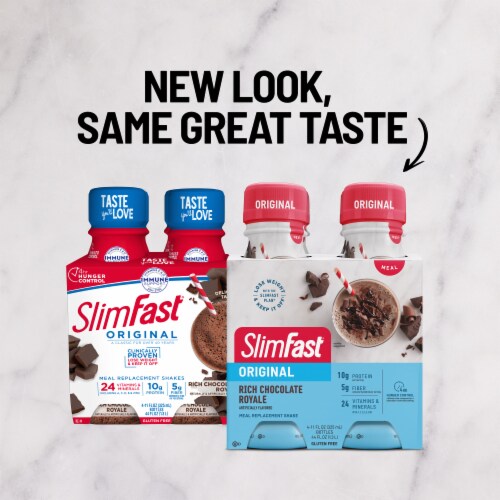 SlimFast Original Rich Chocolate Royale Meal Replacement Shakes Perspective: right