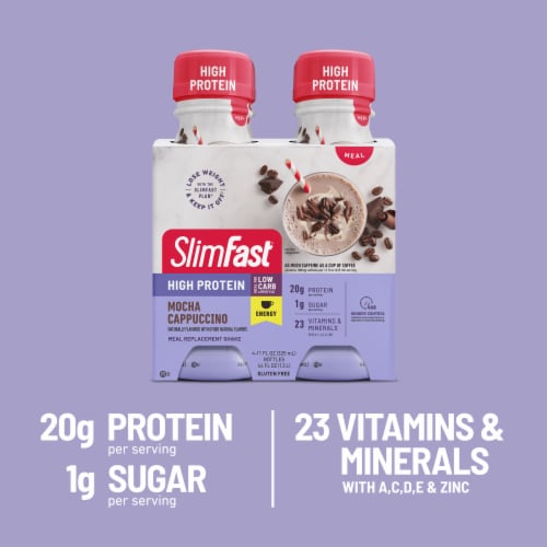 SlimFast® Advanced Energy Mocha Cappuccino Meal Replacement Shake Perspective: right