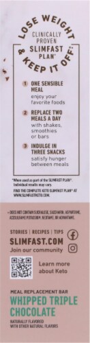 SlimFast® Keto Fat Bomb Whipped Triple Chocolate Meal Replacement Bar Perspective: right