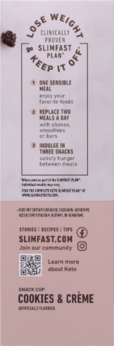 SlimFast® Keto Fat Bomb™ Cookies & Creme Snack Cups Stuffed Perspective: right