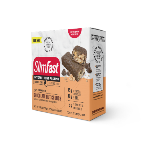 SlimFast® Intermittent Fasting Chocolate Nut Crunch Meal Bar Perspective: right