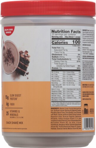 SlimFast® Intermittent Fasting Double Chocolate Cake Shake Mix Perspective: right
