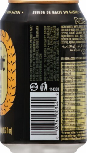 Power Malt Energy Alcohol Free Beverage Perspective: right