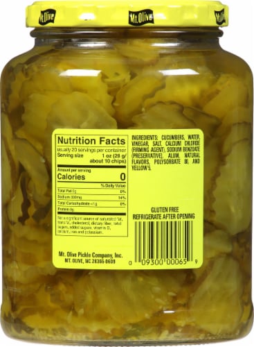 Mt Olive Hamburger Dill Pickle Chips Perspective: right