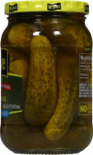 Mt. Olive Petite Snack Crunchers Buffalo Kosher Dill Pickles with Sea Salt Perspective: right