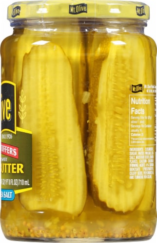Mt. Olive Bread & Butter Sandwich Stuffers with Sea Salt Perspective: right