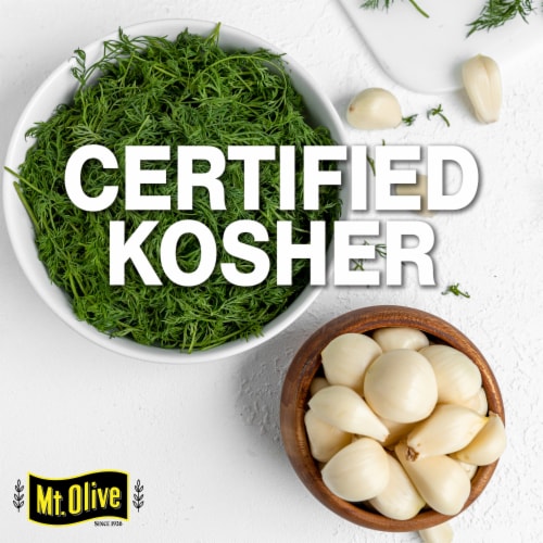 Mt. Olive Zesty Garlic Kosher Dill Spears Pickles Perspective: right