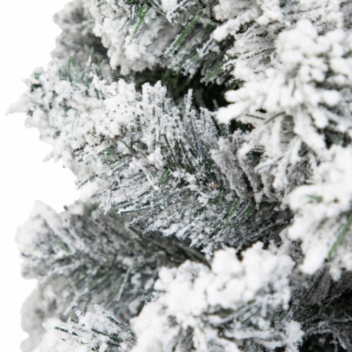 Northlight Pencil Flocked Pine Artificial Christmas Tree - 6' - Unlit Perspective: right