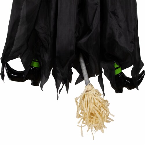 Northlight 4' Crashed Giant Tree Trunk Witch Hanging Halloween Decoration Perspective: right