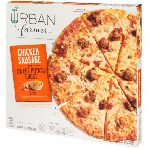 URBAN farmer Sweet Potato Crust Chicken Sausage Frozen Pizza Perspective: right