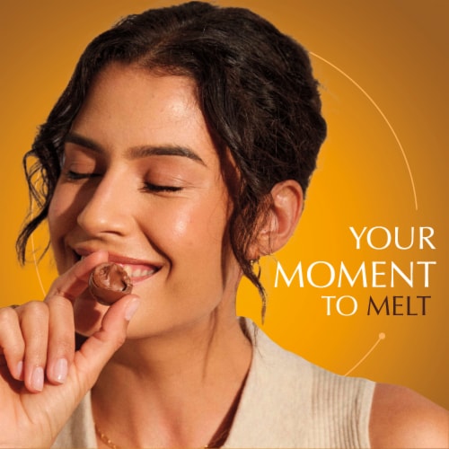 Lindt LINDOR Caramel Milk Chocolate Candy Truffles Bag Perspective: right