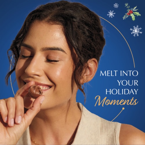 Lindt LINDOR Snowman Milk and White Chocolate Christmas Candy Truffles Bag Perspective: right