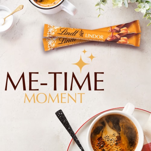 Lindt LINDOR Caramel Milk Chocolate Truffle Candy Stick Perspective: right