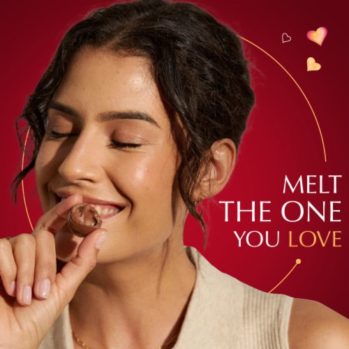 Lindt LINDOR Valentine's Day Milk Chocolate Candy Truffles Bag Perspective: right