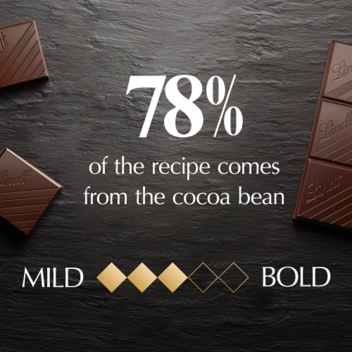 Lindt EXCELLENCE 78% Cocoa Dark Chocolate Candy Bar Perspective: right