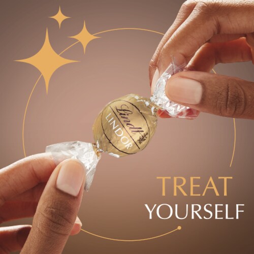 Lindt Lindor Fudge Swirl Milk Chocolate Candy Truffles Perspective: right