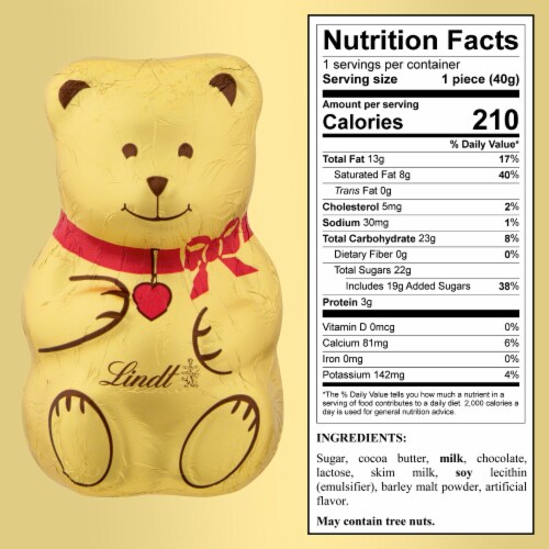 Lindt Holiday TEDDY BEAR Milk Chocolate Candy Perspective: right