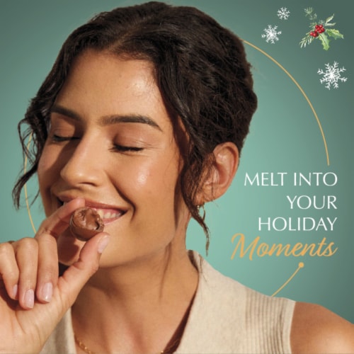 Lindt LINDOR Assorted Peppermint Chocolate Christmas Candy Truffles Bag Perspective: right
